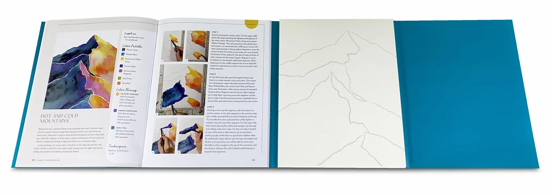 Learn to Watercolor: 20 Step-By-Step Beginner-Friendly Lessons on Watercolor Paper - Includes Watercolor Pad with Sketches - No Drawing Required!