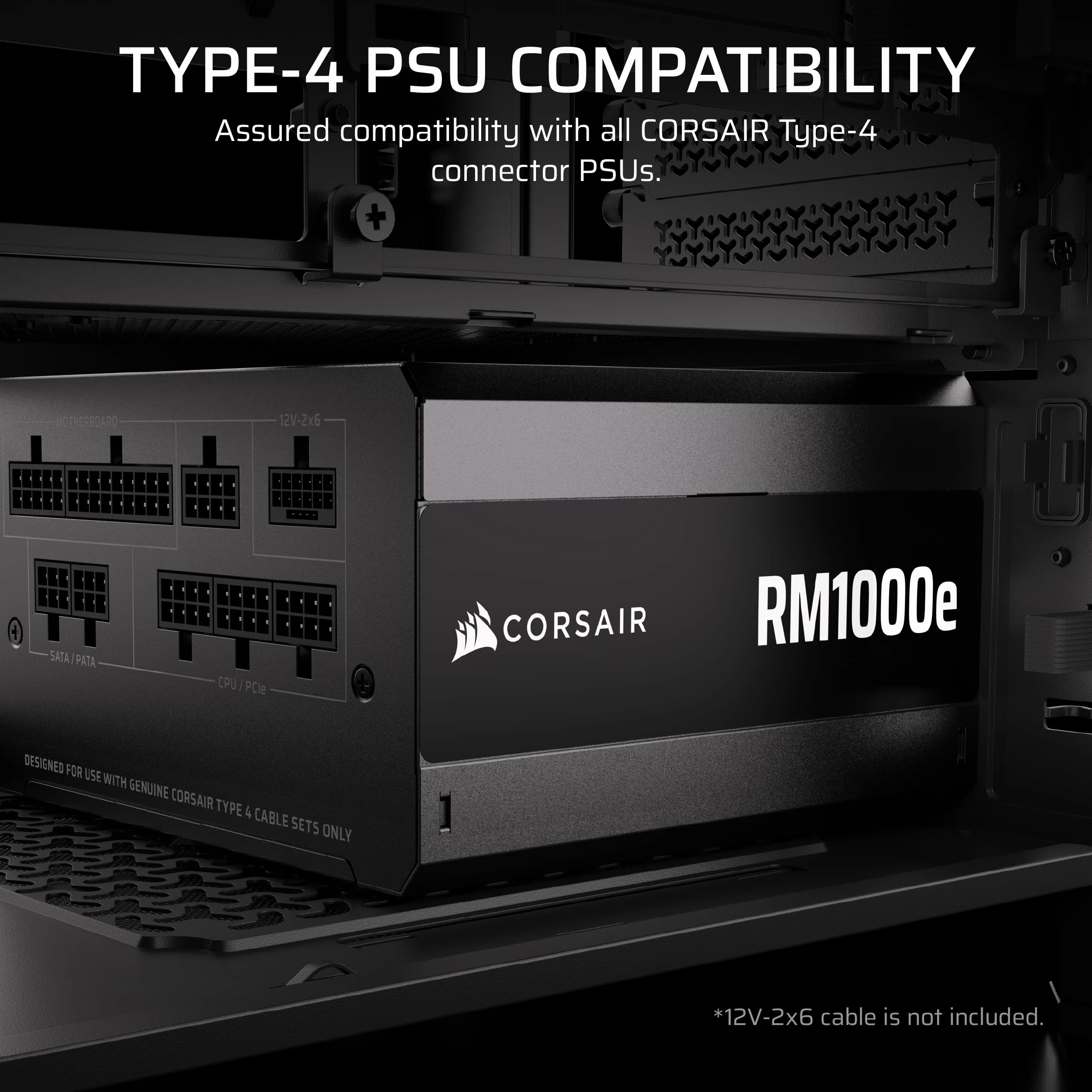 CORSAIR Elite Premium zestaw startowy z pojedynczym płaszczem zasilającym typu 4 – płaskie grzebienie do kabli, trójwarstwowy paracord z siateczki, kompatybilny ze wszystkimi zasilaczami Corsair z