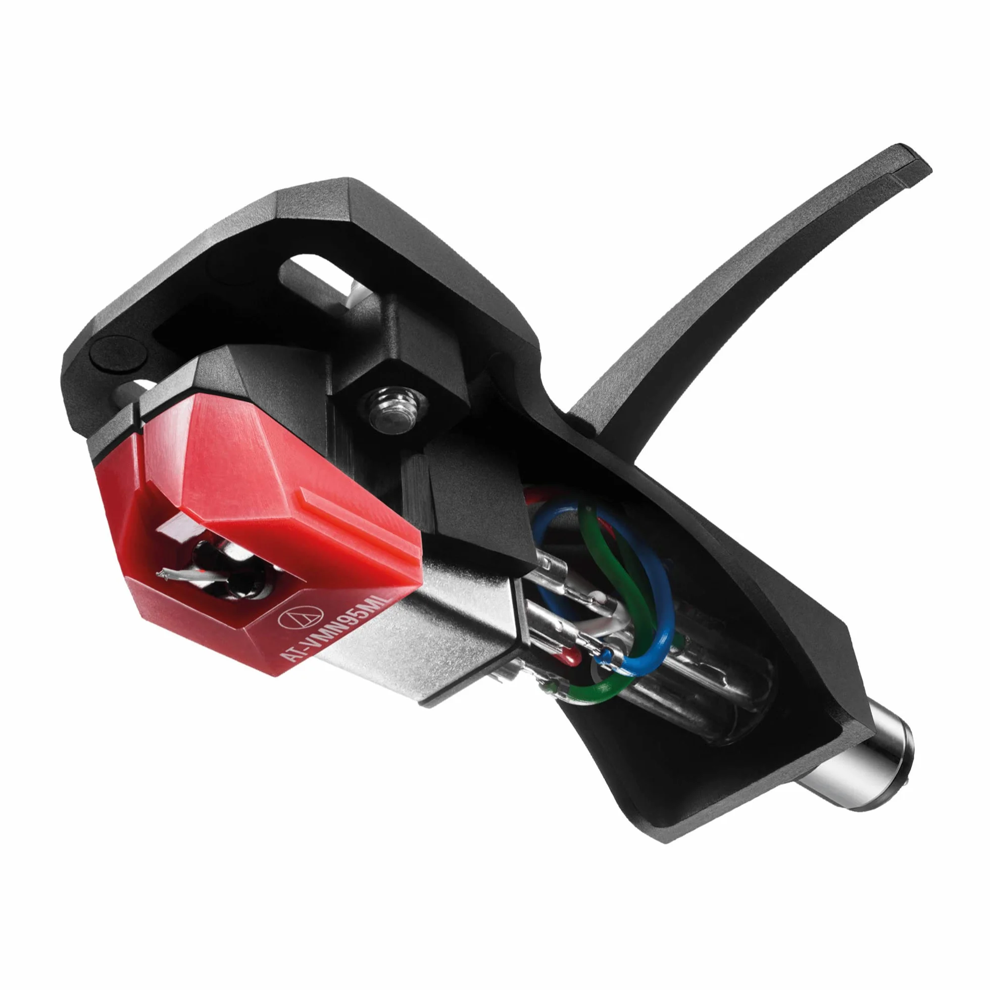 Audio-Technica AT-VM95ML/H Nakładka na głowicę/podwójny ruchomy wkład magnesowy (czarny/czerwony)