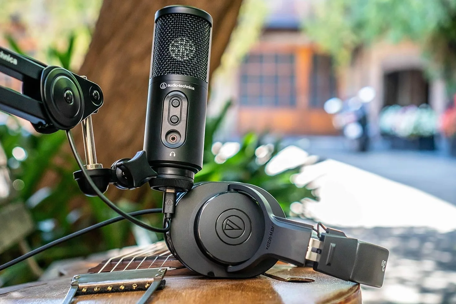 Audio-Technica Ath-M20X+Atr2500X Słuchawki i Mikrofon, Czarny