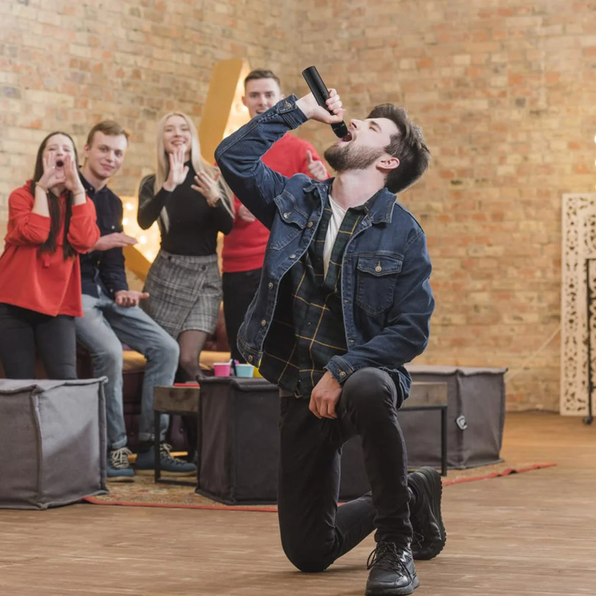 Bezprzewodowy mikrofon do karaoke, przenośny ręczny mikrofon głośnikowy Bluetooth, bezprzewodowe mikrofony, maszyna do karaoke, domowy odtwarzacz KTV, kompatybilny z urządzeniami z systemem