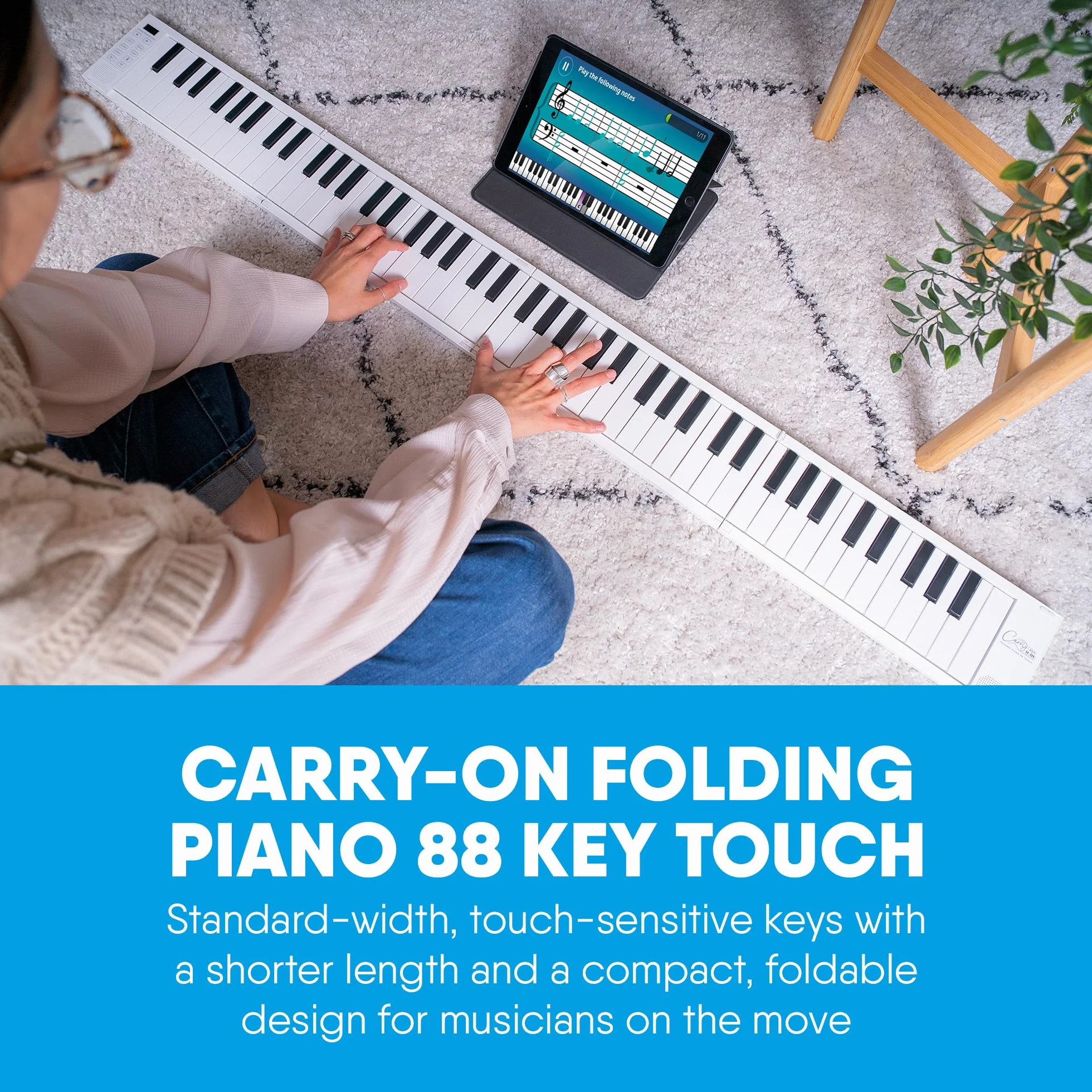 Blackstar Carry-On Keyboard, Czarny/Biały, 88 klawiszy