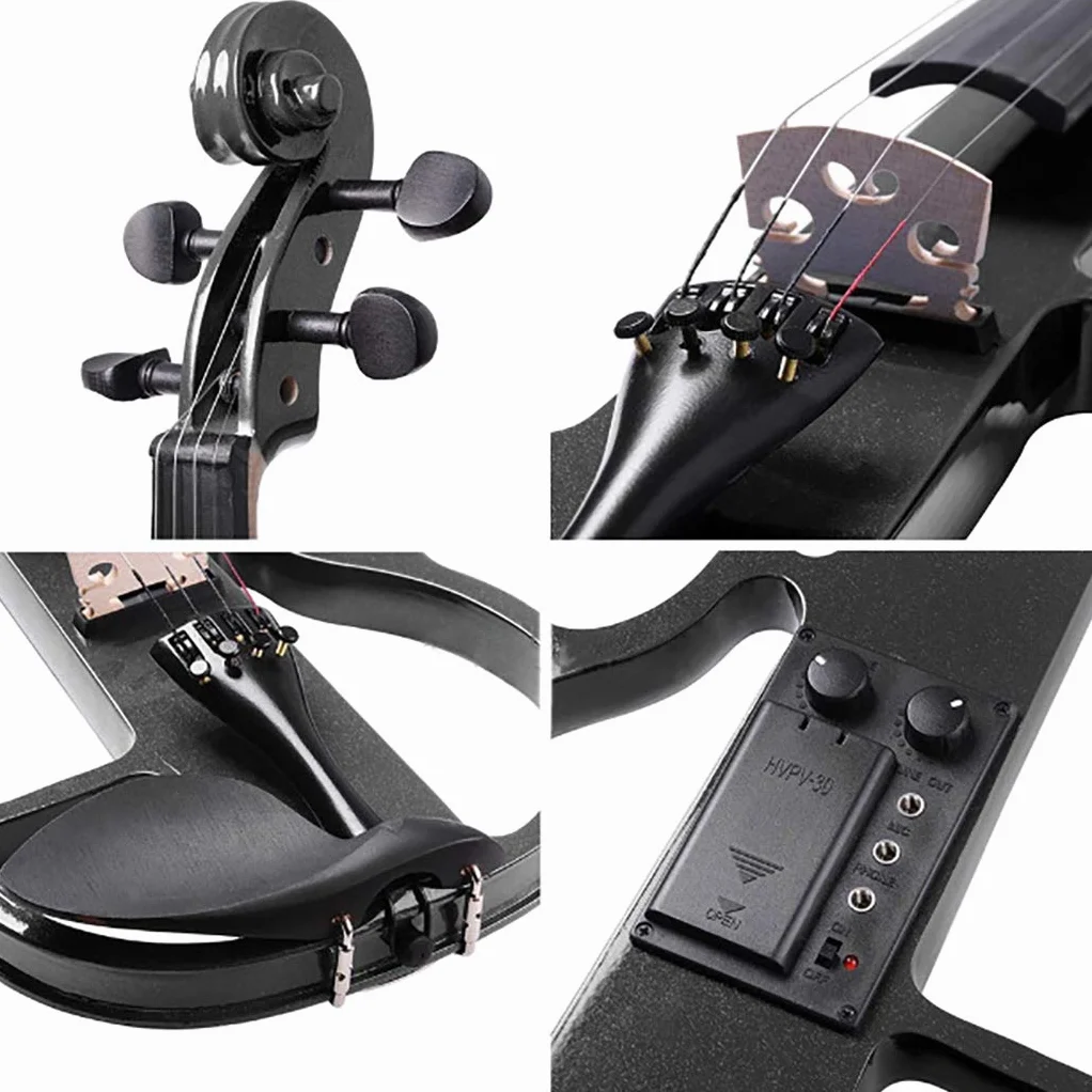 Beginner 4/4 Electric Violin Silent Violin Zestaw WprowadzająCy do Skrzypiec Elektrycznych