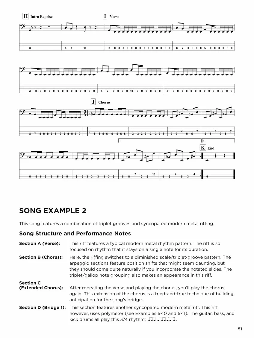 Extreme metal bass - recueil + enregistrement(s) en ligne: Essential Techniques, Concepts, and Applications for Metal Bassists