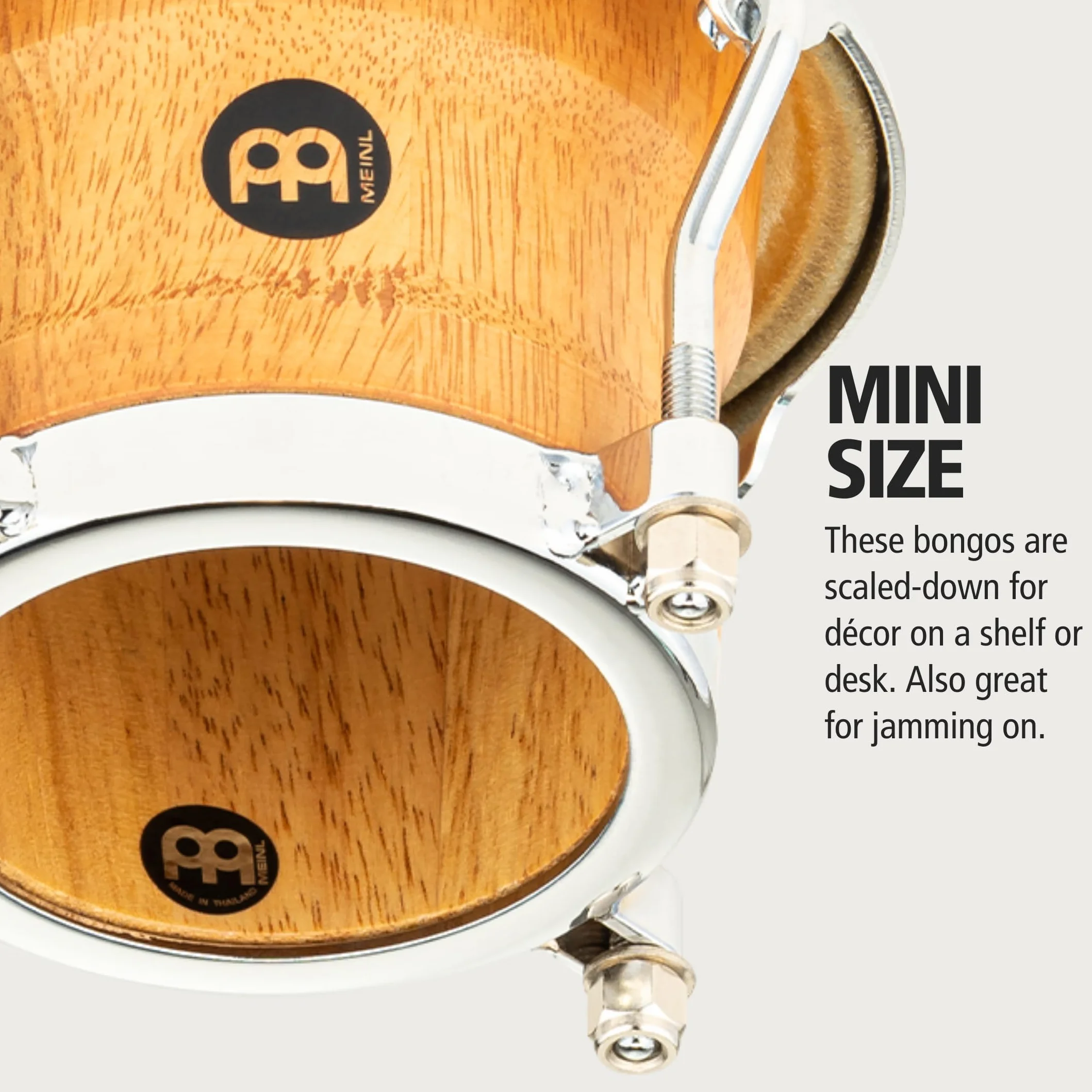 Meinl Mini Bongos FWB100, 3 1/2"+4 1/4", Super Natural - Bongo