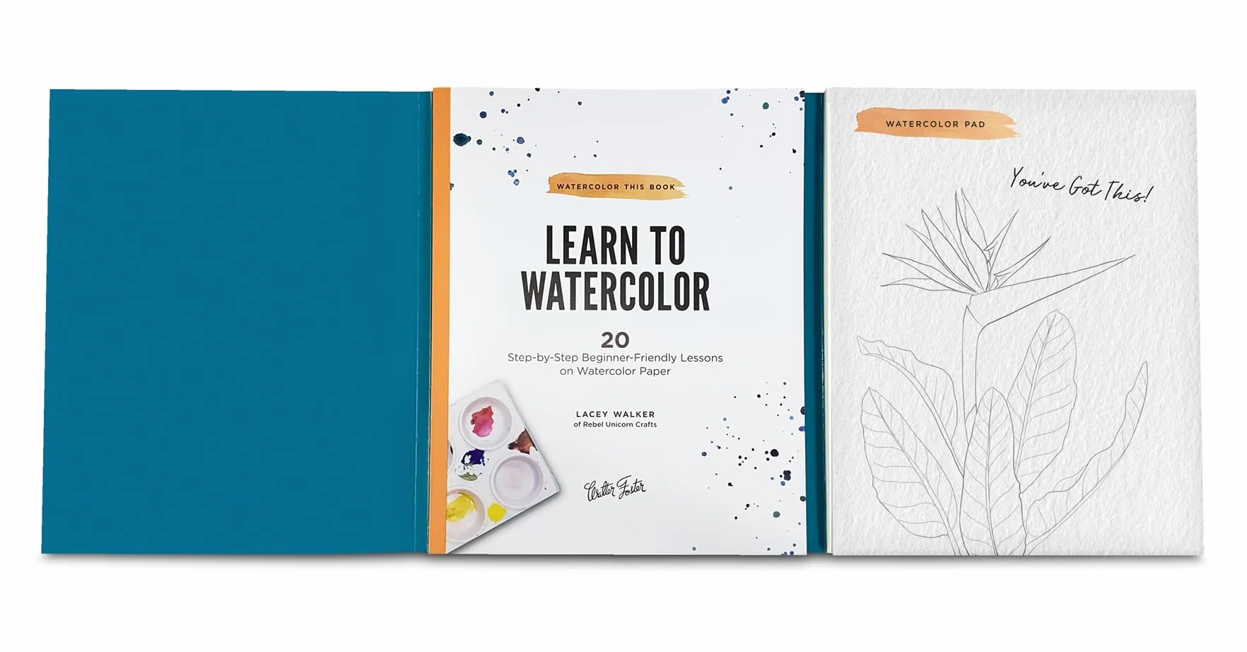 Learn to Watercolor: 20 Step-By-Step Beginner-Friendly Lessons on Watercolor Paper - Includes Watercolor Pad with Sketches - No Drawing Required!