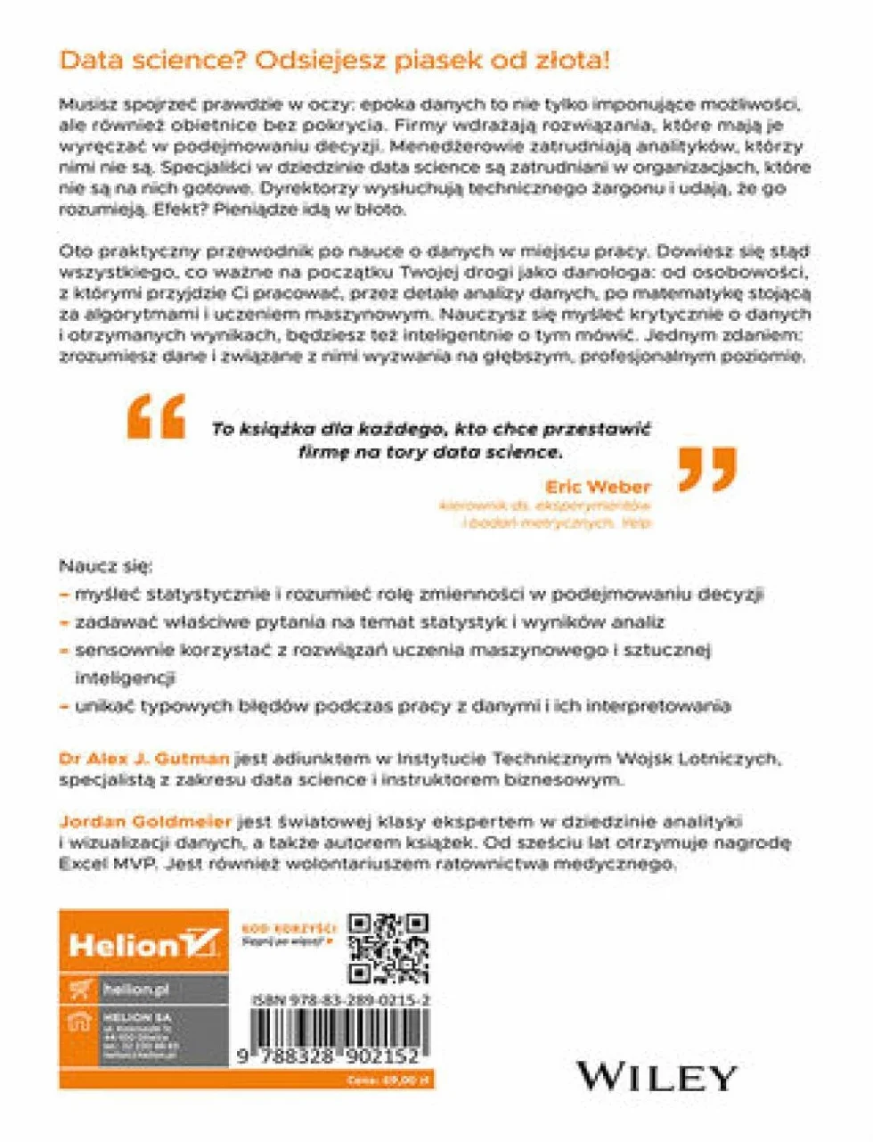 ANALITYK DANYCH. PRZEWODNIK PO DATA SCIENCE