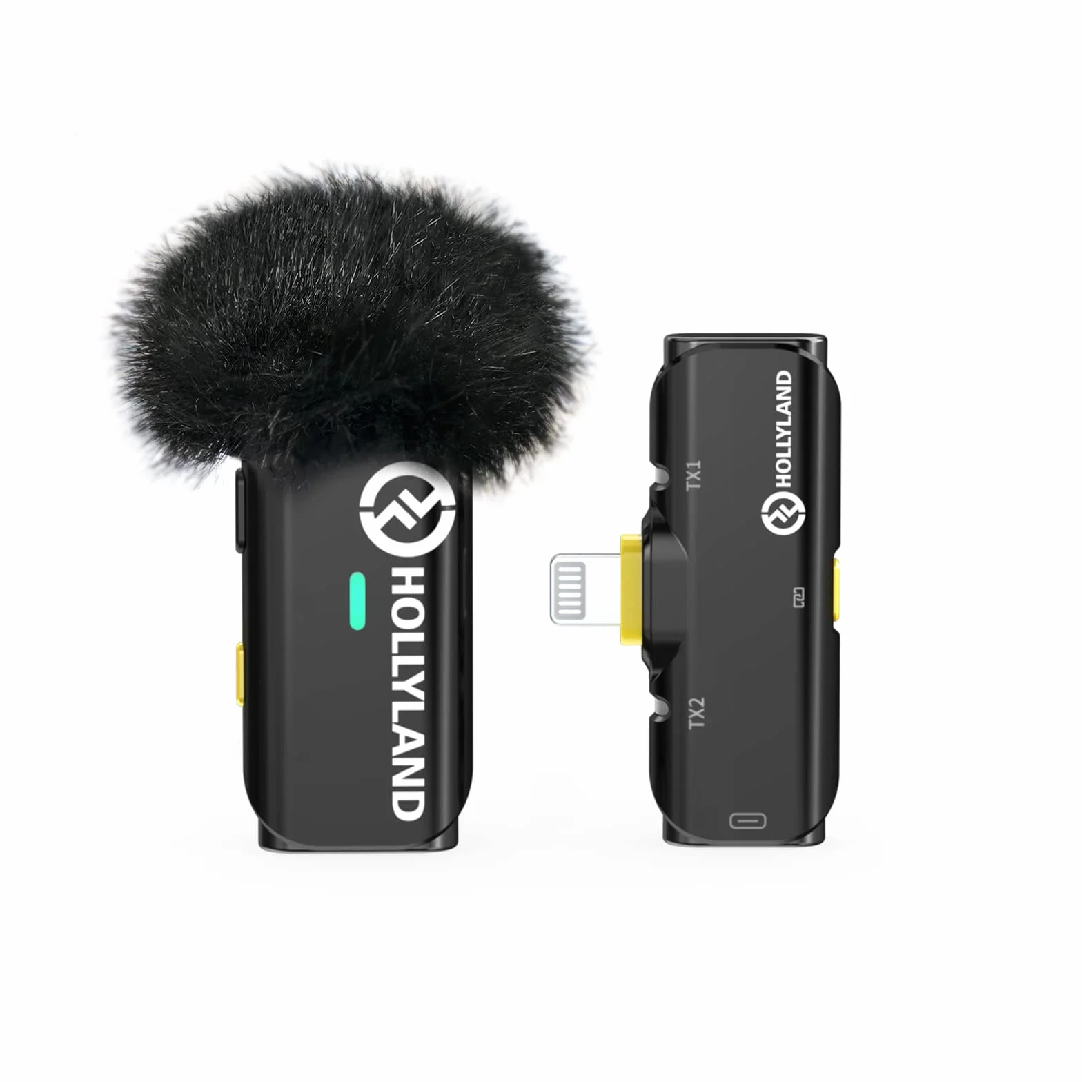 Hollyland Lark C1 Bezprzewodowy mikrofon krawatowy do telefonu z systemem Android, Plug-Play 2oom 8H 2,4 GHz Vlog nagrywanie mikrofonu klapy na YouTube Wywiad na Transmisja na żywo Instagram Podcast