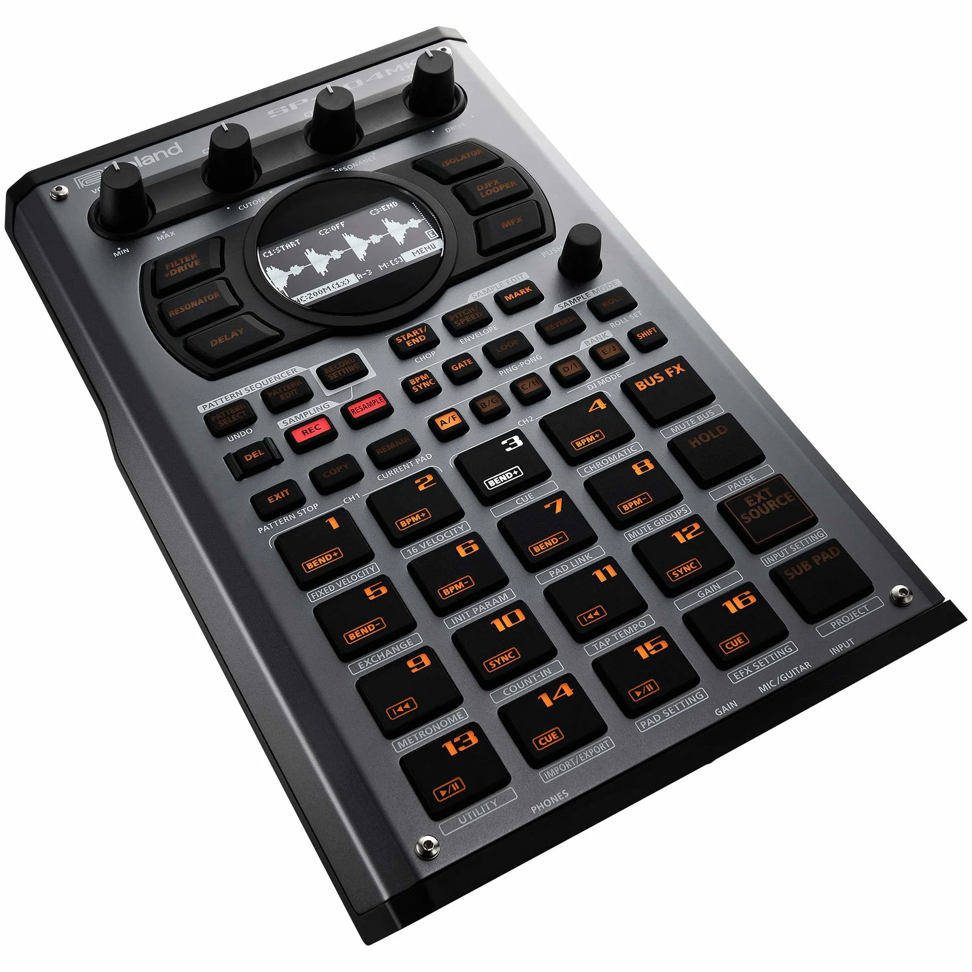 Roland SP-404MKII Sampler i Efektor | Legendarny SP-404 Beat Maker z Kilkoma Poważnymi Ulepszeniami | Szybki Proces Pracy | 16 GB Pamięci Wewnętrznej | 32-Głosowa Polifonia | 160 Sampli na Projekt