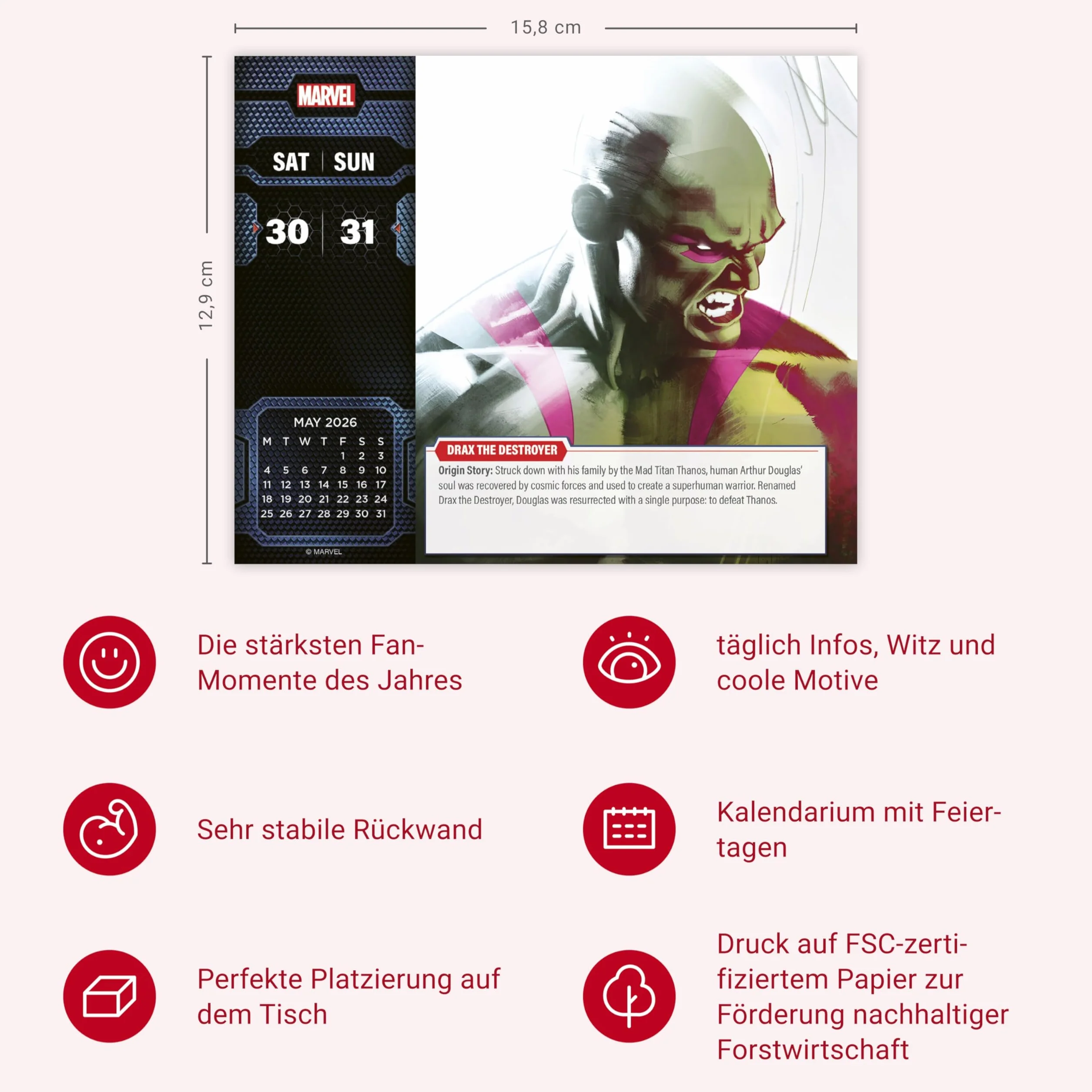 Marvel Comics Tagesabreißkalender 2026