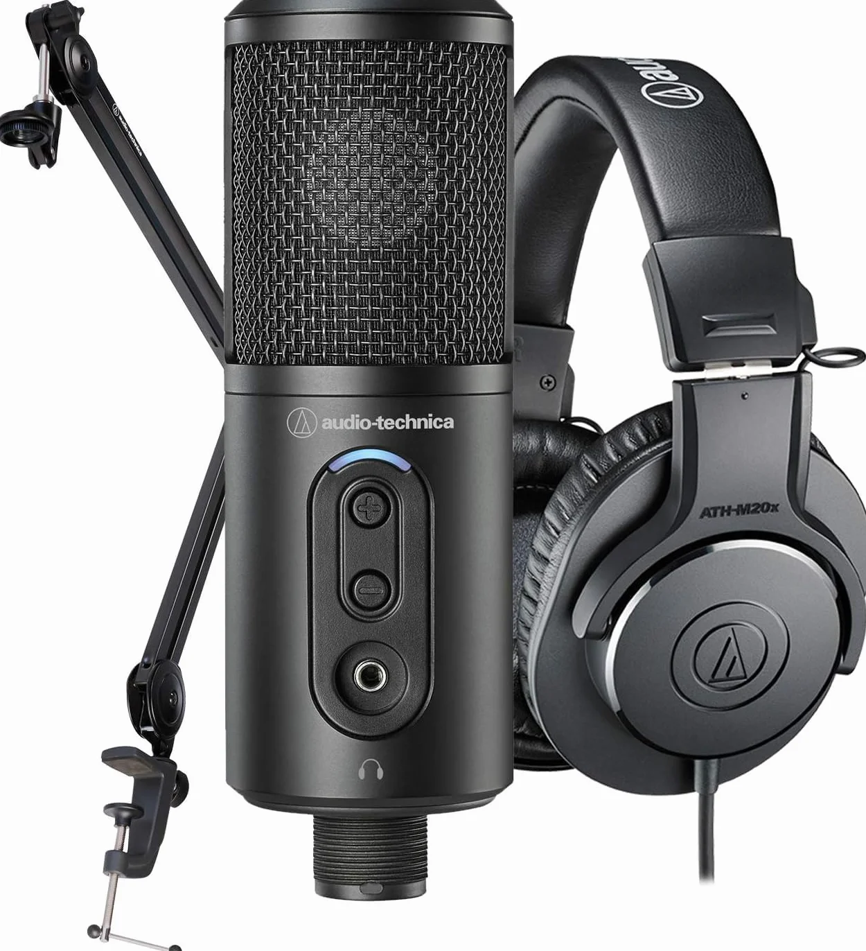 Audio-Technica Ath-M20X+Atr2500X Słuchawki i Mikrofon, Czarny