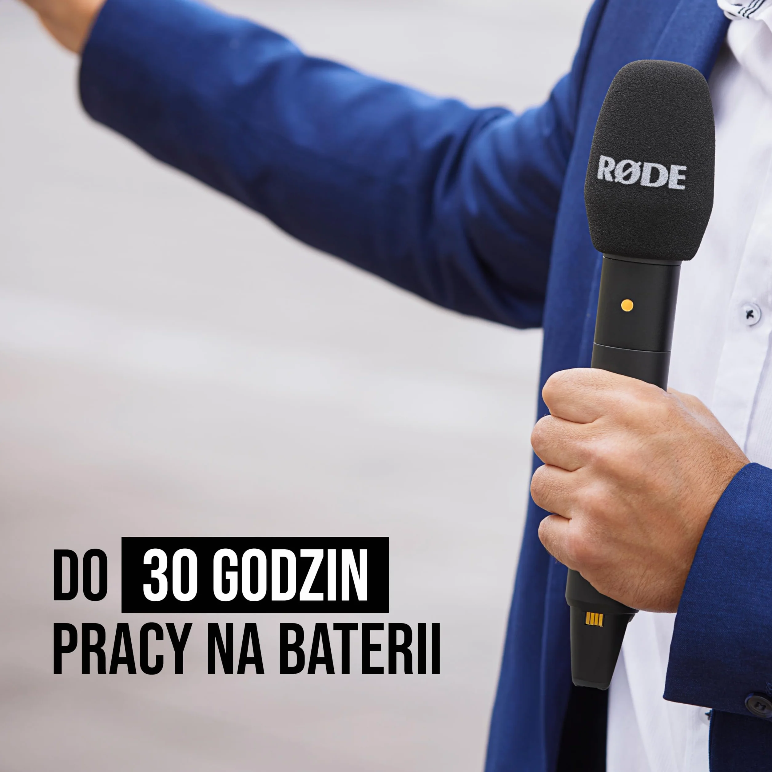 RØDE Interview PRO - Bezprzewodowy mikrofon ręczny RØDE Interview PRO z kondensatorem klasy broadcast i nagrywaniem 32-bit Float On-board