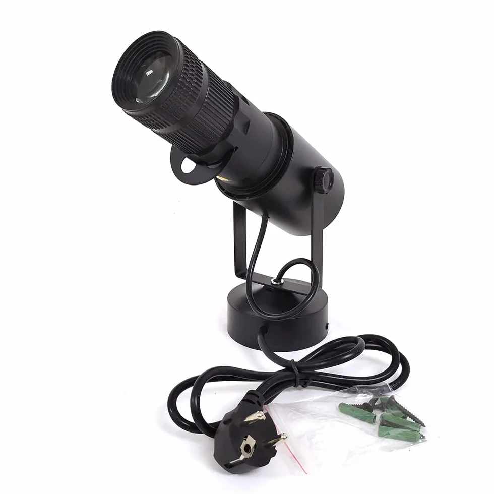 Reflektor punktowy LED 15W Followspot oświetlenie sceniczne z osłoną irysową regulowany biały
