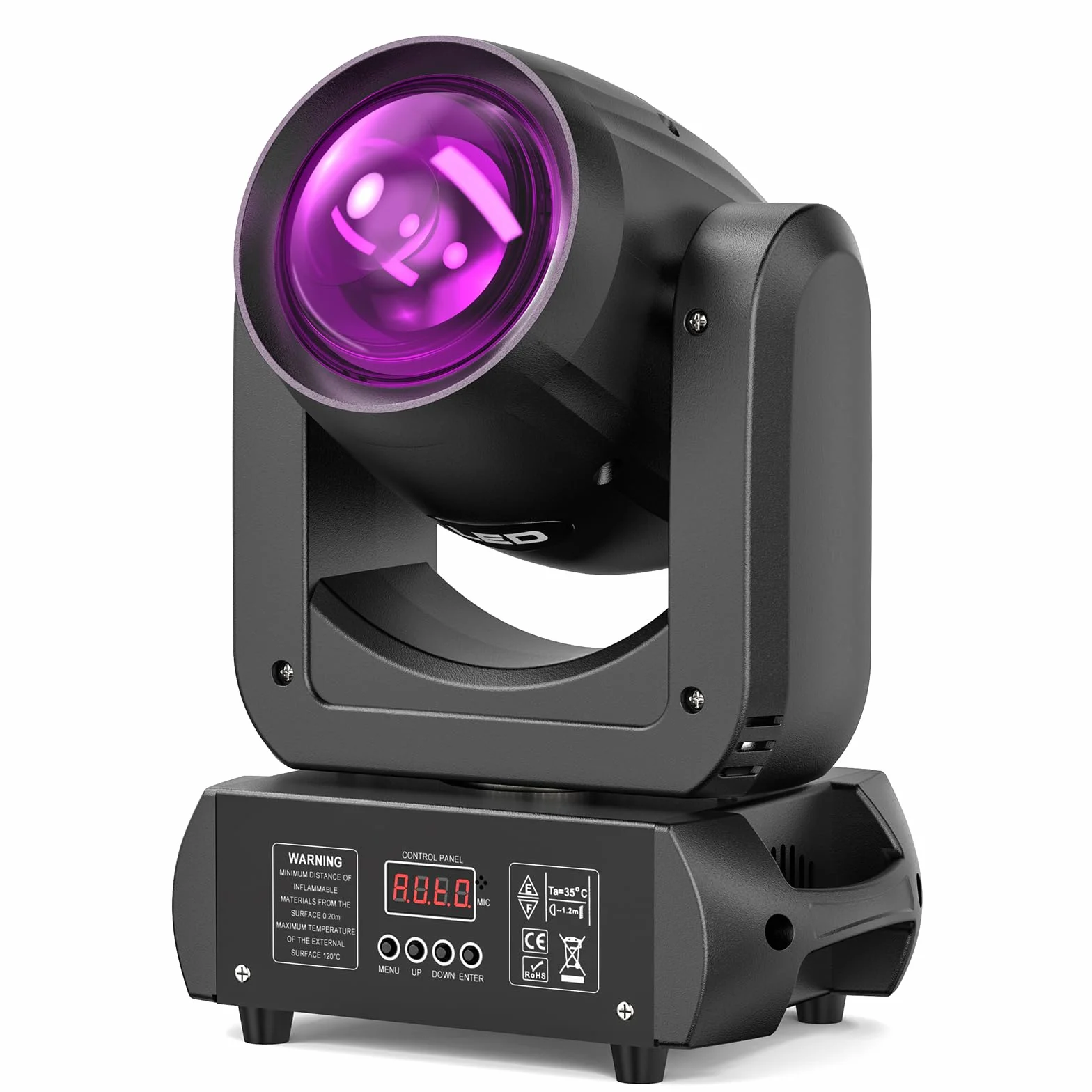 150 W Ruchoma głowica LED DMX światło sceniczne 8 GOBO obracająca się wiązka RGBW reflektor świetlny dla DJ aktywacja dźwięku na Boże Narodzenie, dyskotekę, koncert, imprezę, wesele