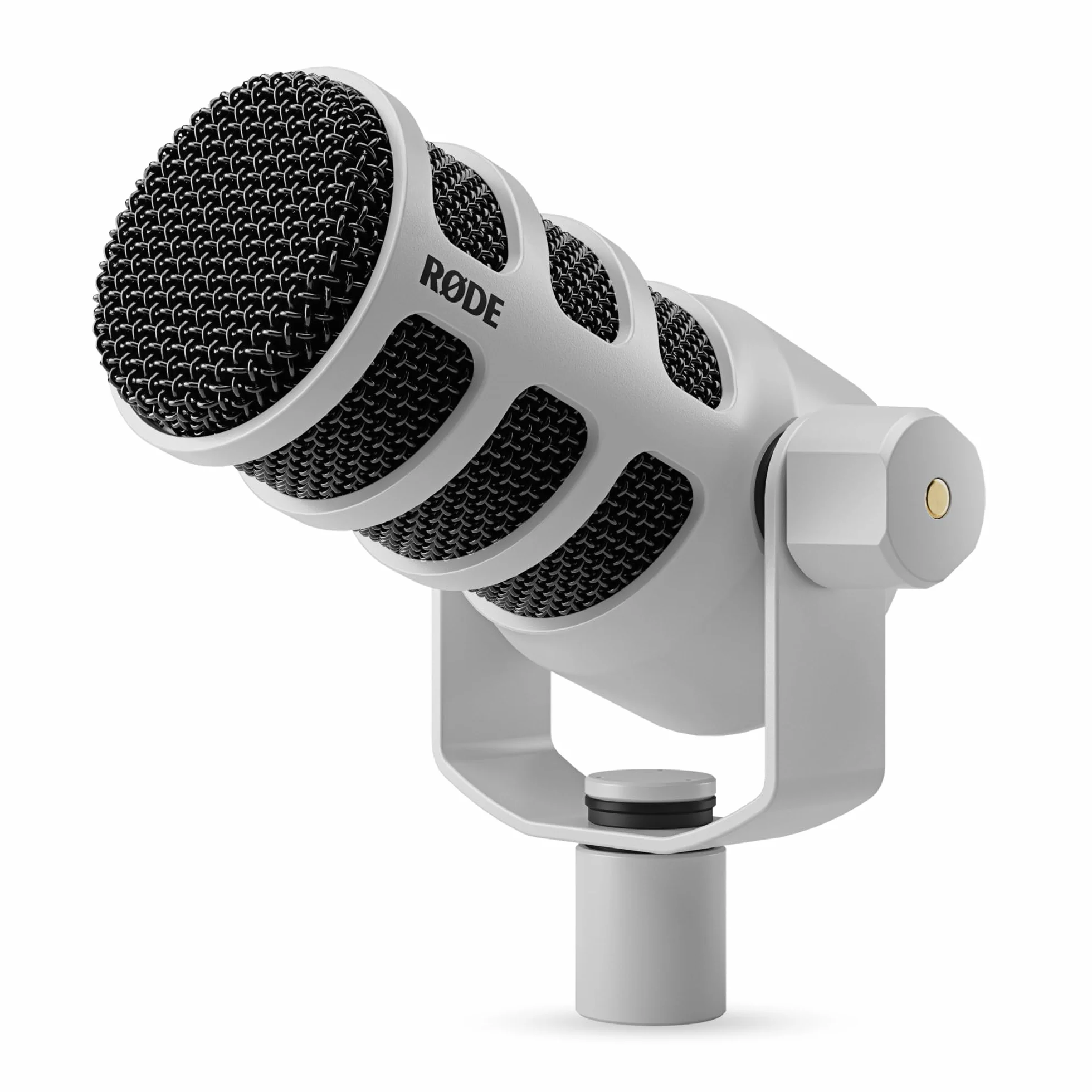 RØDE PodMic USB Dynamiczny Mikrofon Nadawczy z Łącznością XLR i USB do Podcastingu, Streamingu i Tworzenia Treści (Biały)