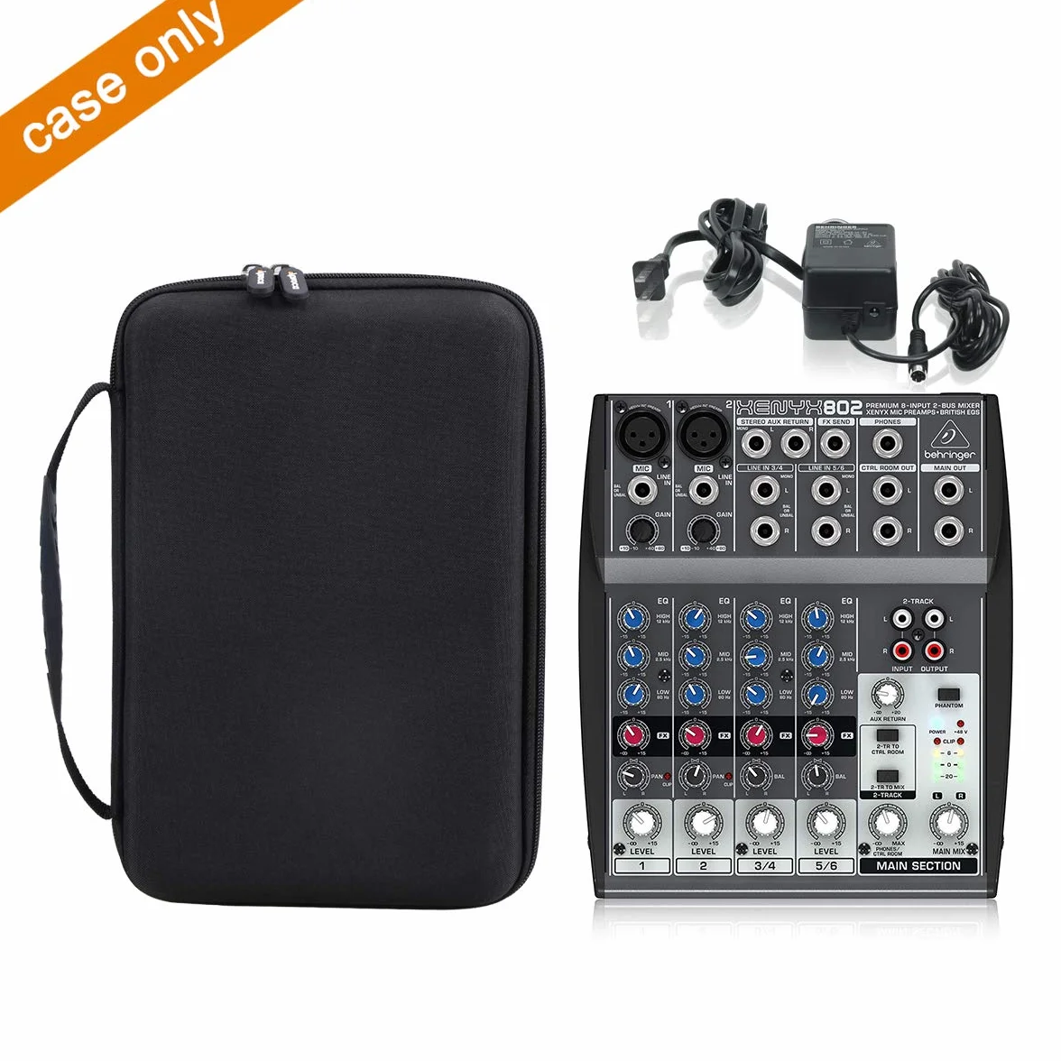 Aproca walizka podróżna z twardą powłoką, pasuje do Behringer Flow 8 / Xenyx 802 Premium cyfrowy mikser z 8 wejściami