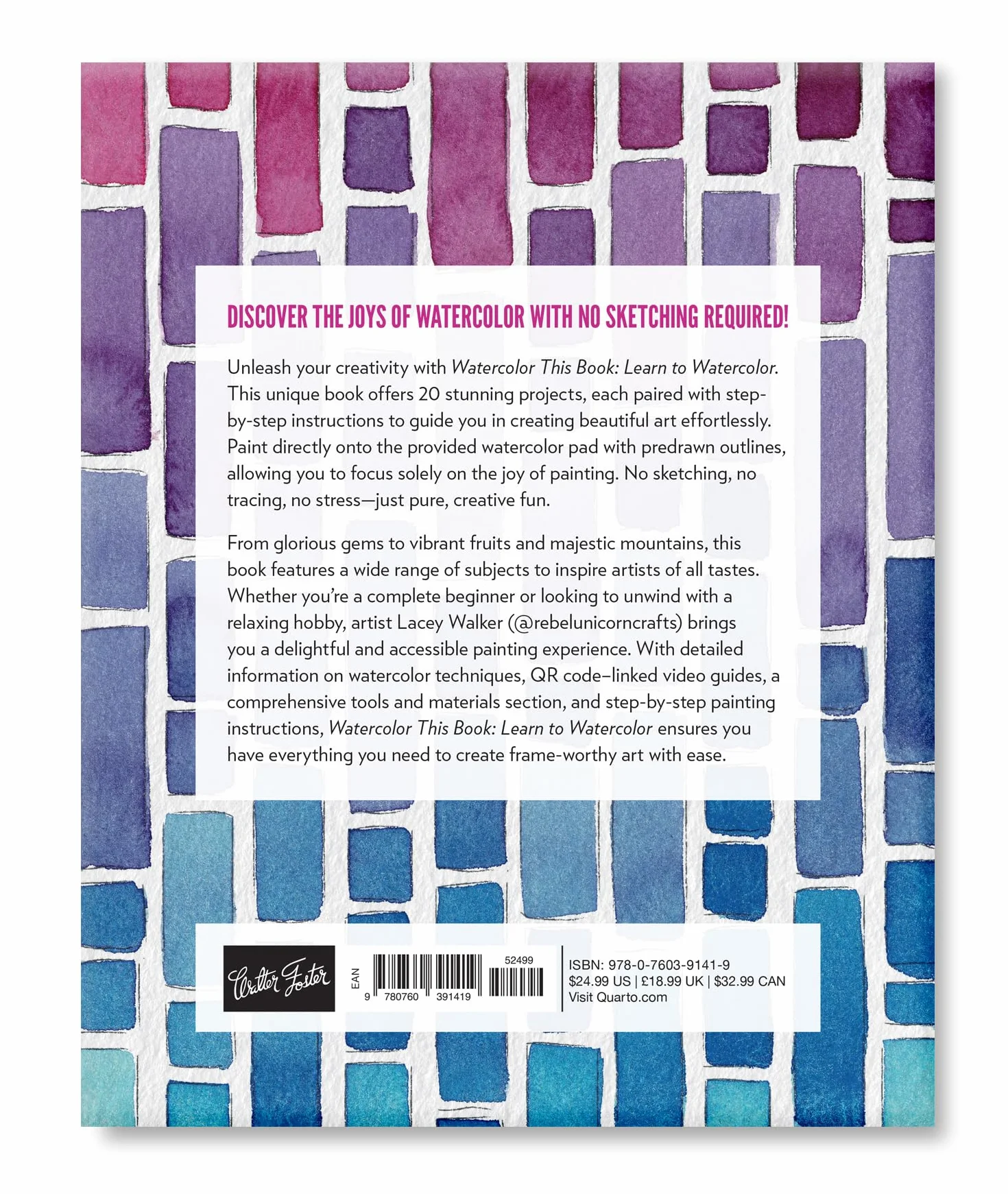 Learn to Watercolor: 20 Step-By-Step Beginner-Friendly Lessons on Watercolor Paper - Includes Watercolor Pad with Sketches - No Drawing Required!