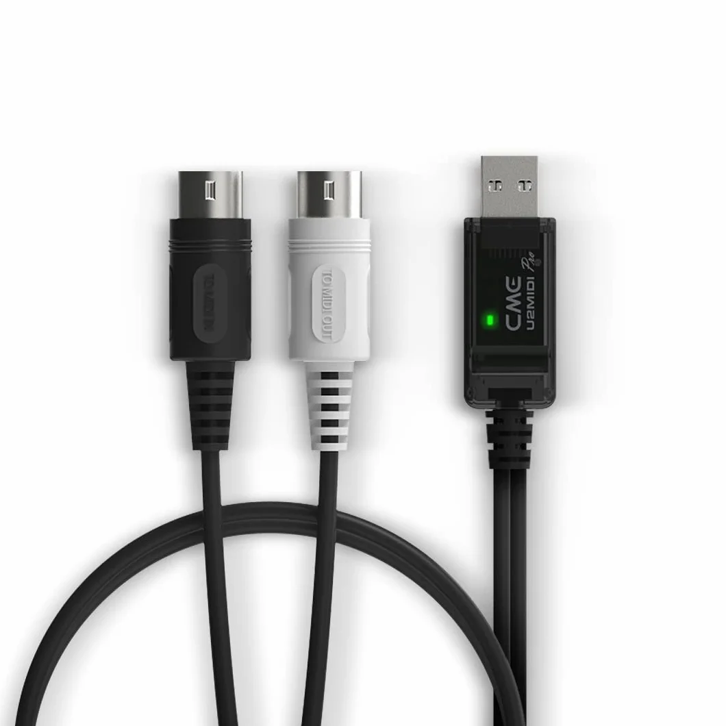 CME U2MIDI Pro - szybki kabel USB MIDI z filtrem i mapperem - interfejs Plug & Play USB do MIDI dla komputera/laptopa/PC do kontrolera/urządzenia MIDI - 6,5 stopy
