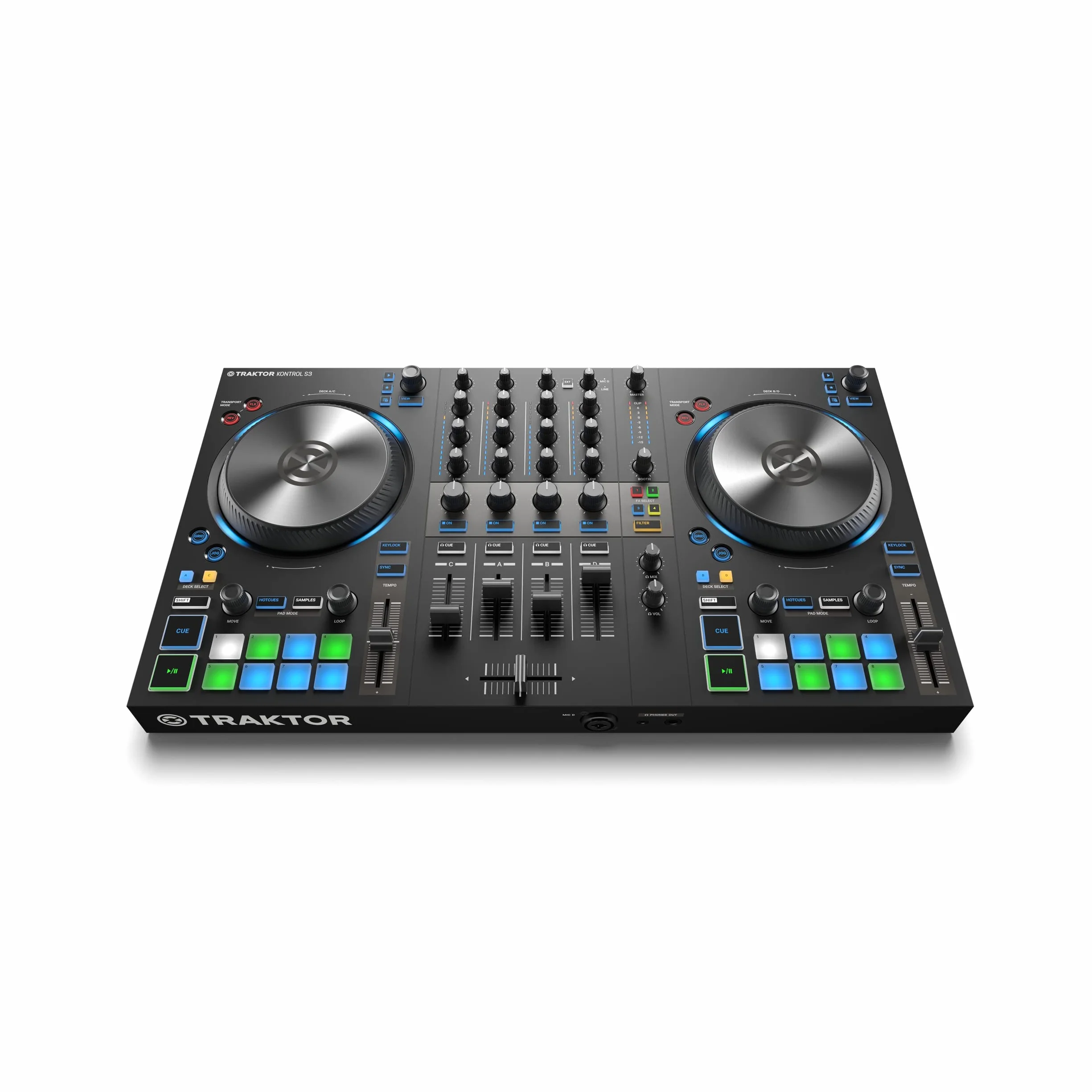 Native Instruments Traktor Kontrol S3 Mikser Dj, Czarny, 53,34 x 25,4 x 7,62 cm