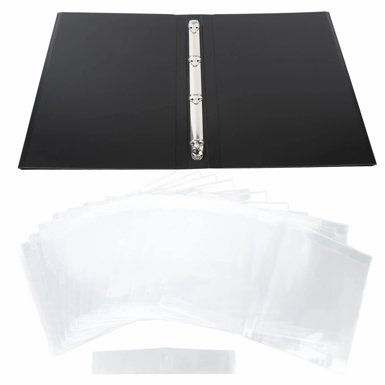 Alomejor Folder na nuty, rozszerzany uchwyt do przechowywania dokumentów papierowych, segregator z odpinanym 4-stronicowym rozmiarem A4