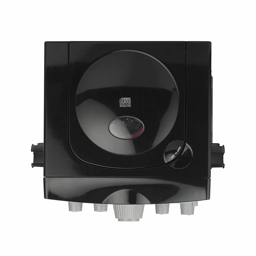 System do karaoke z połączeniem Bluetooth – Singing Machine SML385U w kolorze czarnym dla Europy – efekty świetlne LED, mikrofony, USB, wyjście RCA, sterowanie echem i balansowaniem oraz wejście AUX.