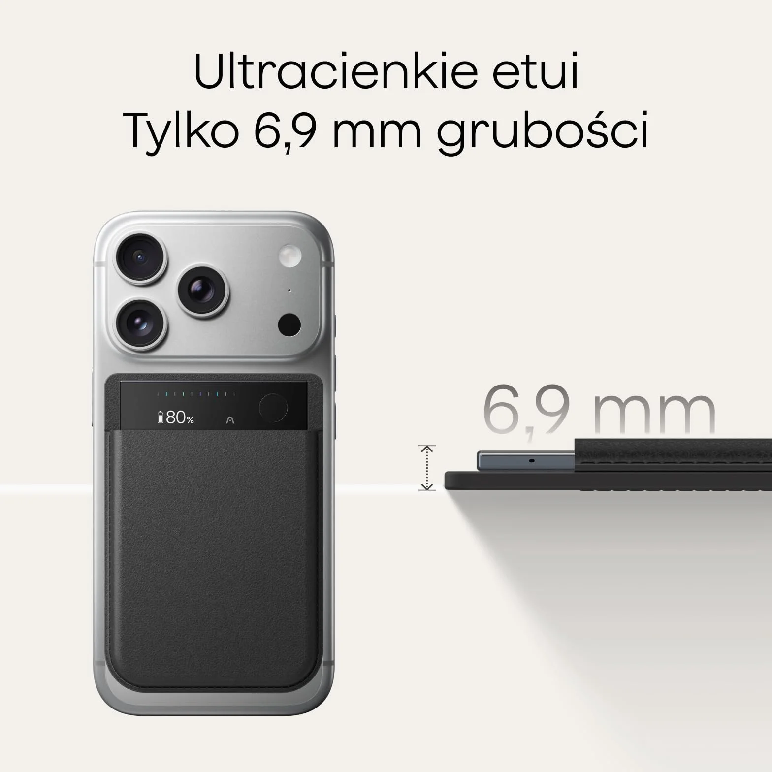 Dyktafon magnetyczne etui do Plaud Note Pro, kompatybilne z urządzeniem nagrywającym Plaud Note Pro KI, przenośne etui ochronne, czarny
