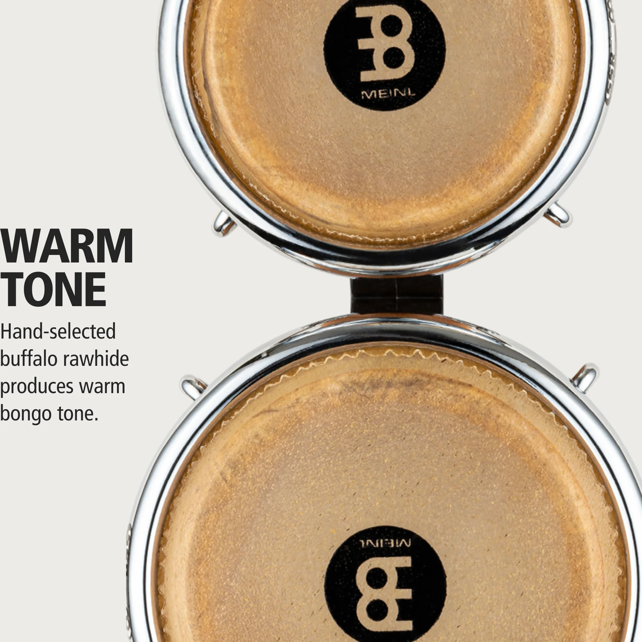 Meinl Mini Bongos FWB100, 3 1/2"+4 1/4", Super Natural - Bongo