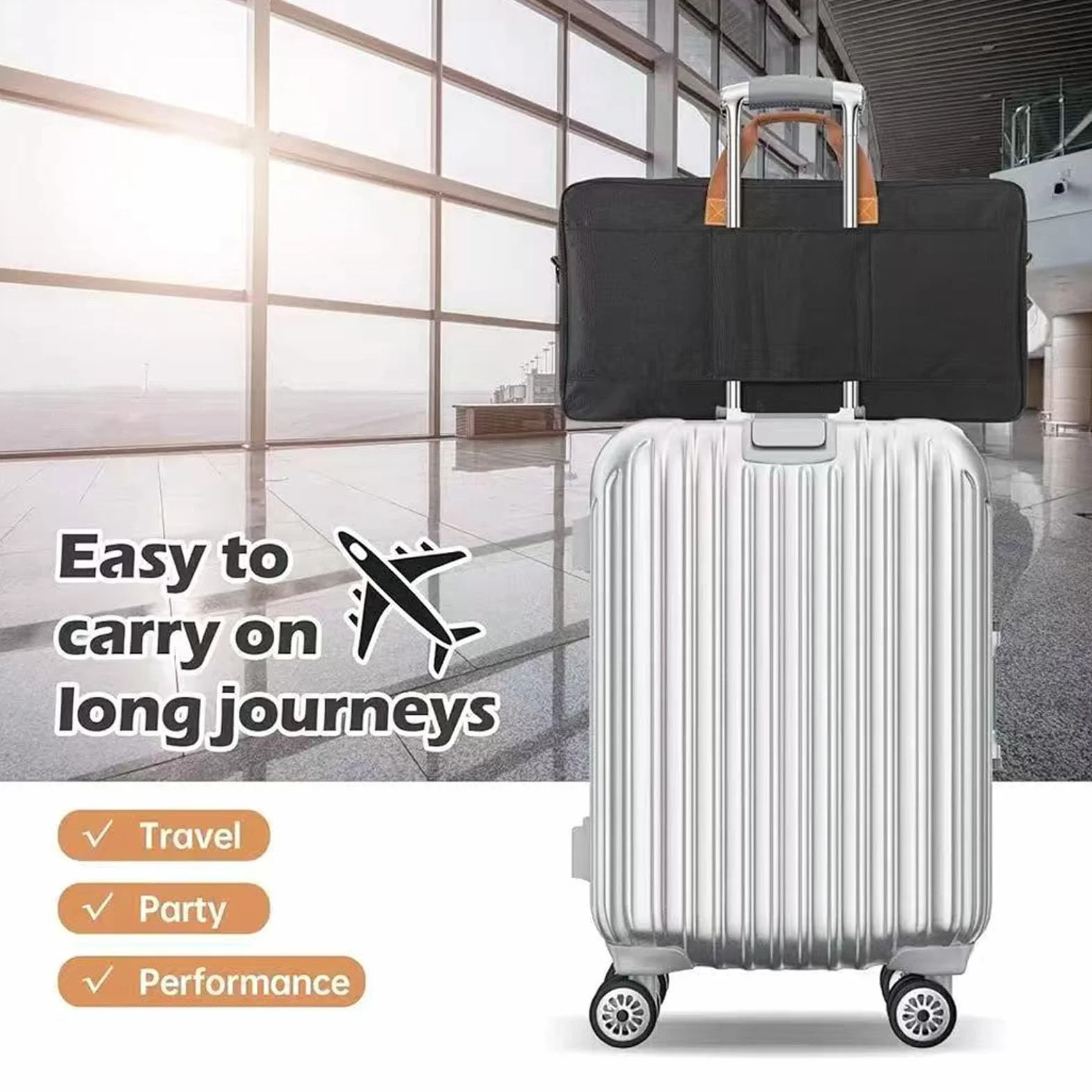 Jeffergarden Etui na kontroler DJ 22x7x11,5 cala Pasuje do DDJ FLX4 SB3 SB2 400 RB z paskiem na ramię