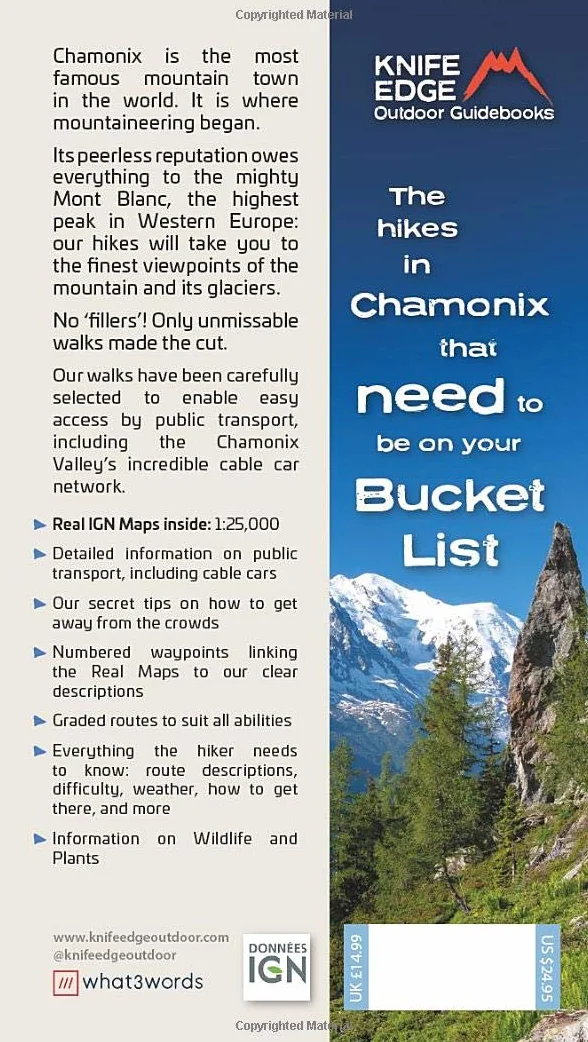 Walking Chamonix Mont Blanc: Real IGN Maps 1:25,000: 2