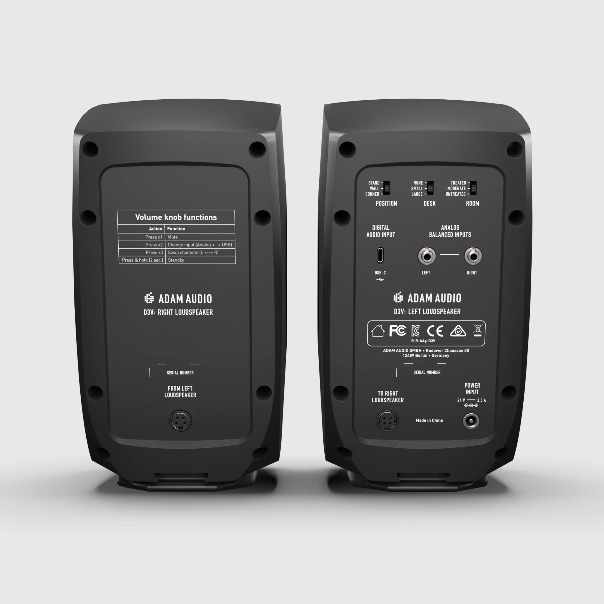 ADAM Audio D3V aktywny system monitorów biurkowych USB-C para czarny